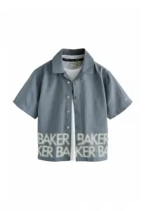 Рубашка стандартного кроя с каймой Baker By Ted Baker, Charcoal Grey