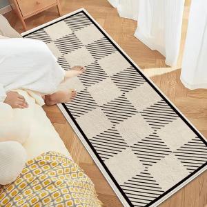 Budis Ковер 40х160 см из искусственного кашемира в скандинавском стиле для спальни/гостиной, противоскользящий