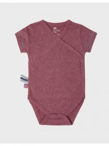 OrganicEra Детский боди с короткими рукавами в цвете "Бордовый меланж"