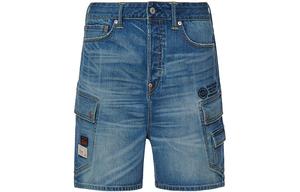 Джинсовые шорты мужские джинсовые синие Evisu, синий