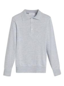 Brunello Cucinelli Kids трикотажная рубашка поло, серый