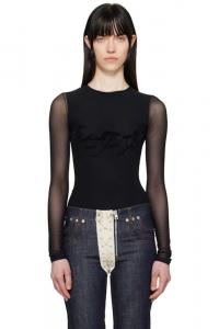 Черная футболка «The Flocked Tattoo Ruban» Jean Paul Gaultier