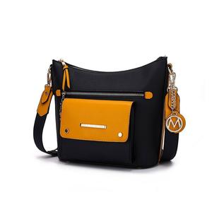 Женская сумка через плечо Mkf Collection Serenity Color Block от Mia K MKF Collection, цвет Navy Mustard