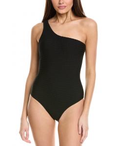Слитный купальник Milly Joni на одно плечо, черный