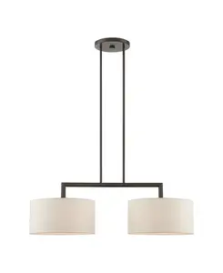 Линейная люстра Meridian на 2 лампы Livex, brown