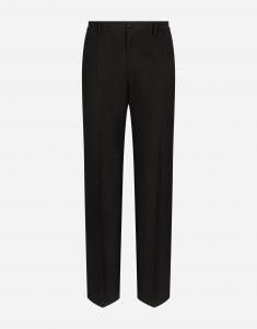 Прямые шерстяные брюки Dolce & Gabbana, черный