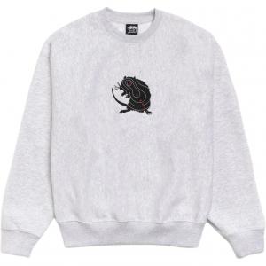 Свитшот Holiday FW25 LONG RANGE CREW унисекс Stussy, серый