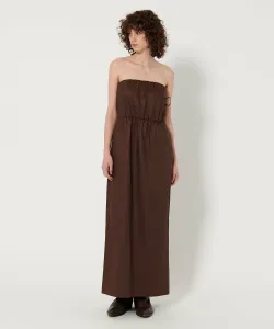 Хлопковое длинное платье-накидка 6(Roku), цвет Dk Brown