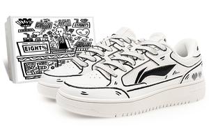 Лининг Тяньцзи нескользящие устойчивые к истиранию низкие скейтерские кроссовки унисекс белый черный