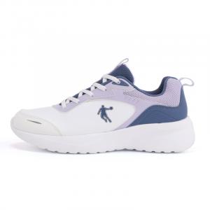 QIAODAN Кроссовки для бега с низким верхом, амортизирующие, противоскользящие и износостойкие, женские, белые, фиолетовые