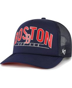 Мужская темно-синяя кепка Boston Red Sox Backhaul из пеноматериала Trucker Snapback '47 Brand