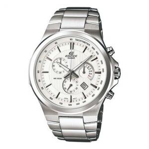 Часы CASIO EDIFICE Stainless Steel Strap Mens White Analog, белый