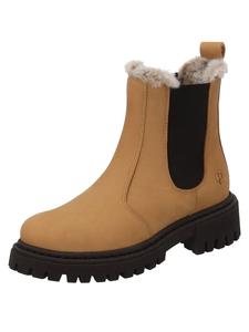 Ботинки челси медово-черного цвета с прострочкой palado