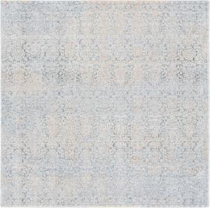 Ковер SAFAVIEH, 201 x 201 см, Webster Collection, Grey & Beige, дизайн Distressed Viscose, идеально для помещений с высокой проходимостью в гостиной, спальне (WBS312G)