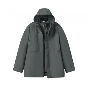 Fila Белая мужская пуховая куртка, темно-серый цвет "Тень"