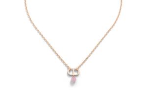 Dior Ожерелье из смолы, металла и жемчуга для женщин, розовое золото