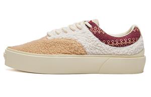 Кеды, скейтборд обувь Fault унисекс низкий верх белый/коричневый/красный Eqlz Equalizer