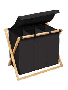 Wenko Корзина для белья 'Trio Ecori' в черном цвете