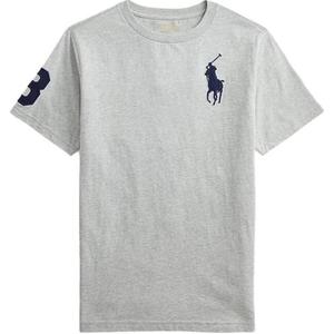 Футболка светло-серая kids' Polo Ralph Lauren, светло-серый