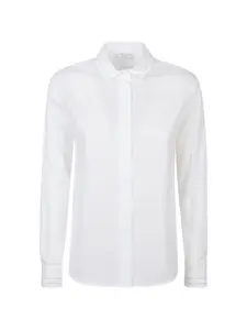 Рубашка с манжетами на пуговицах Peserico, белый