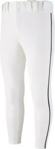 Мужские бейсбольные брюки зауженного кроя Mizuno Premier с окантовкой, белый/темно-синий
