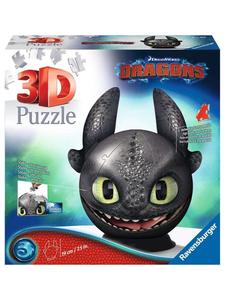 Пазл Ravensburger из 72 деталей, конструктор, шар-пазл, Беззубик с ушами, в красочном исполнении