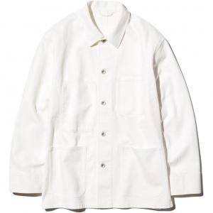 Uniqlo Джинсовая куртка унисекс, цвет экрю, воротник с лацканами, умеренный прямой крой