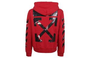 Толстовка с капюшоном Caravaggio Arrow Off-White, красный