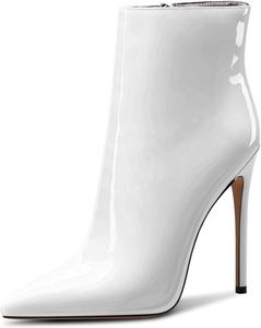 Женские ботильоны Castamere на высоком каблуке с острым носком, на молнии, с каблуком-стилето 12 см, White