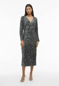 Элегантное платье vifaith с v-образным вырезом Vila, Poppy Seed