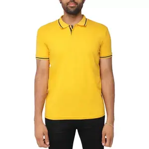 Мужская классическая поло с коротким рукавом и контрастной отделкой Xray, цвет honey mustard
