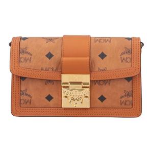 Сумка через плечо с цепочкой и принтом логотипа MCM