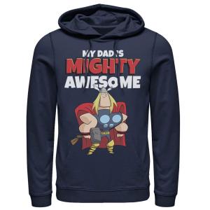 Мужская толстовка с портретом Тора «My Dad Is Mighty Awesome» на День отца «Marvel»