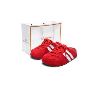 Yang Nianhua Женские тапочки с резиновой подошвой, бесшумные, нескользящие, быстросохнущие, с закрытым носком - красные + сумка для покупок, цвет Red+Shopping Bag