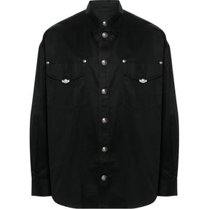 Рубашка со складками VERSACE JEANS, черный