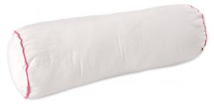 Валик для шеи белый с розовым кантом 15х55 см валик-подушка для поддержки шеи Haus und Deko