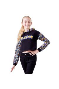 Укороченная толстовка с капюшоном Pokemon, мультиколор