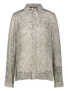 Длинная рубашка в горошек N16 с длинными рукавами Sapio, бежевый