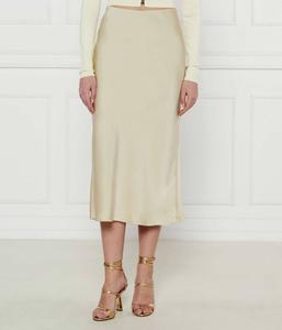 Юбка Patrizia Pepe атласная миди, бежевый