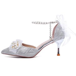 Be good Женские туфли на высоком каблуке шампань - 6 см, серебристые, цвет 6cm, Silver