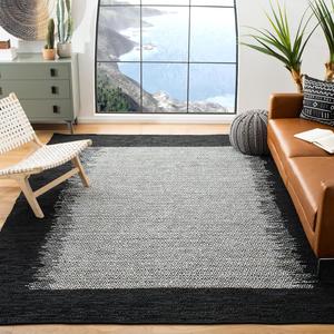 Ковер SAFAVIEH, 244 x 305 см, - коллекция Vintage Leather - большой - светло-серый и black, ручной работы современный leather, идеально для гостиной, спальни, столовой (VTL387C)