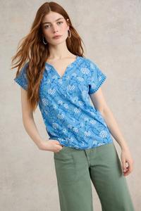 Футболка Nelly с разрезом White Stuff, синий