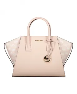 Стильная сумка из кожи и ткани. Michael Kors, розовый