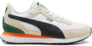 Мужские кроссовки PUMA Road Rider из замши с шнуровкой, повседневные - белые