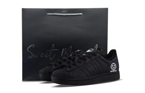 Adidas Originals Superstar 2 Abrasion Resistant Low top Skateboard Shoes Unisex Black