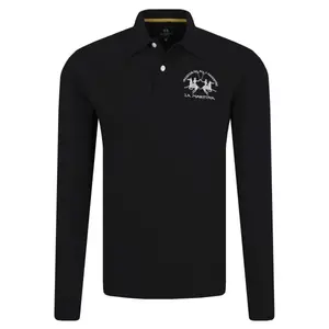 Рубашка-Поло классического кроя Milo растягивать пике La Martina, черный