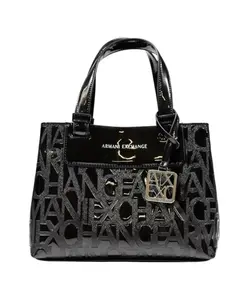 Сумка с принтом и плечевым ремнем. Armani Exchange, черный