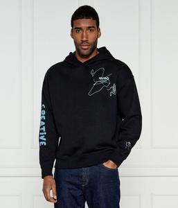 Толстовка мужская Hugo Blue Nedimo с принтом, черный