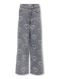 ONLY GIRLS Широкие джинсы 'KOGLUMI' в сером дениме