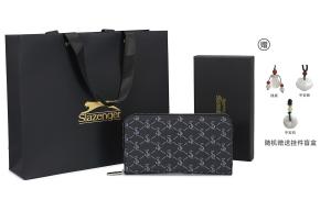 Кошелек унисекс Slazenger, Черная фирменная подарочная коробка + подарочный пакет